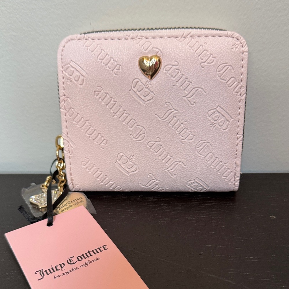 Juicy Couture Light Pink Wallet with Gold Heart
